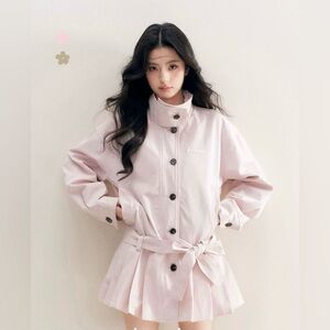 Kroche Light Pink Trench Coat